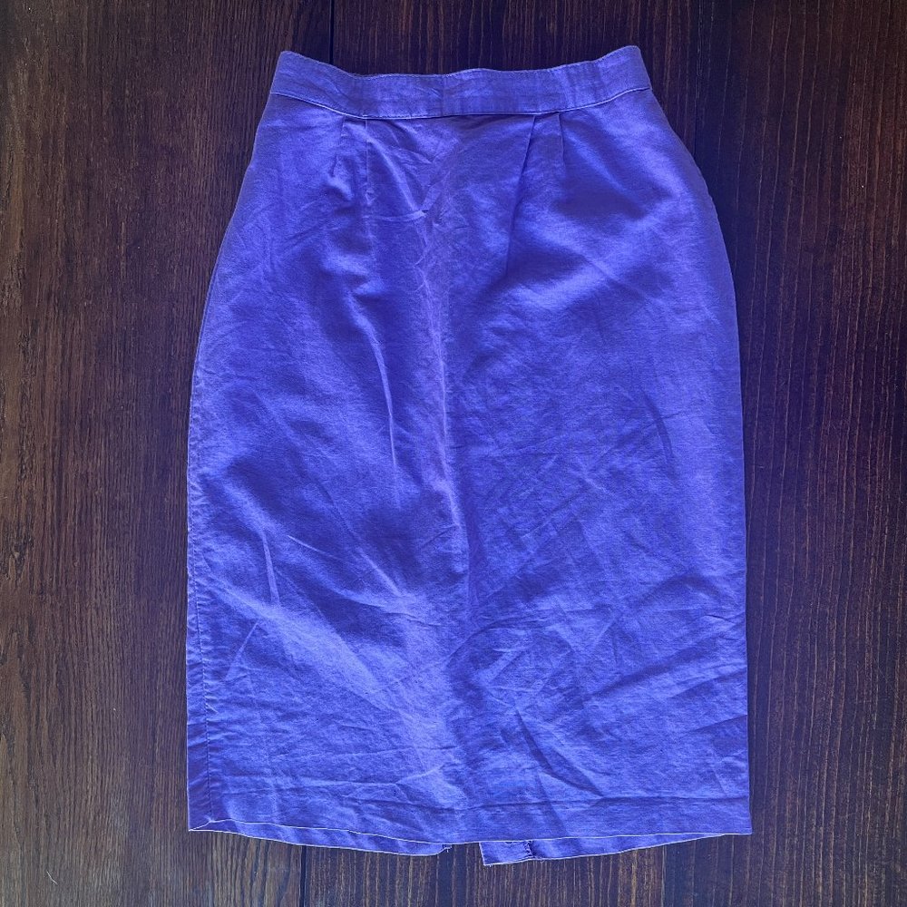 100% Linen A-Line Midi Skirt